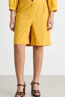 Shorts in popeline - Giallo