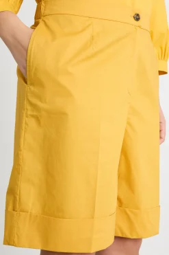 Shorts in popeline - Giallo