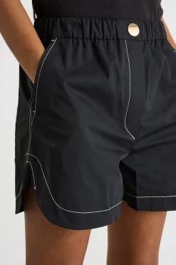 Shorts in popeline - Nero