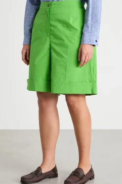Shorts in popeline - Verde