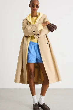 Shorts in taffetà - Azzurro