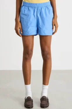 Shorts in taffetà - Azzurro