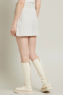 Shorts in tela stropicciata - Ghiaccio