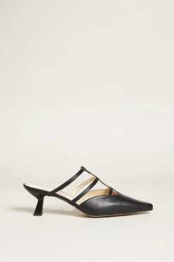Slingback con tacco - Nero