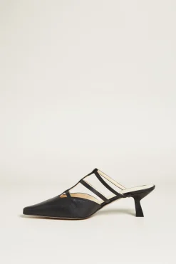 Slingback con tacco - Nero