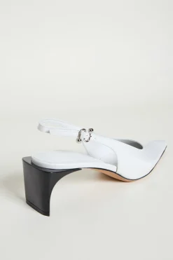 Slingback a punta - Bianco
