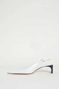 Slingback a punta - Bianco