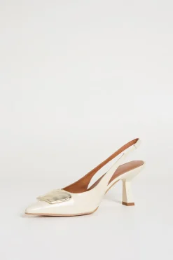 Slingback con accessorio - Bianco