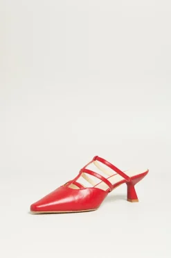 Slingback con tacco - Rosso
