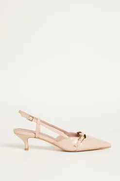 Slingback con tomaia lucida - Rosa
