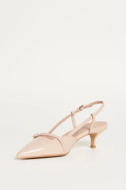 Slingback con tomaia lucida - Rosa