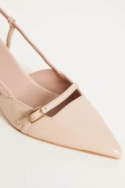 Slingback con tomaia lucida - Rosa
