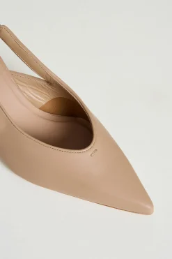 Slingback in nappa - Beige