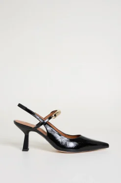 Slingback in pelle - Nero