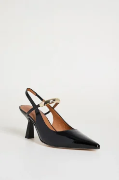 Slingback in pelle - Nero