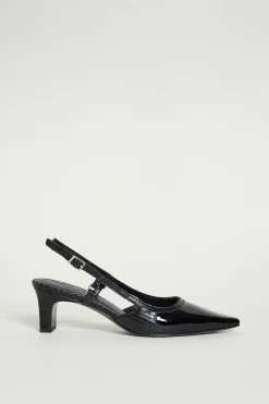 Slingback in pelle - Nero