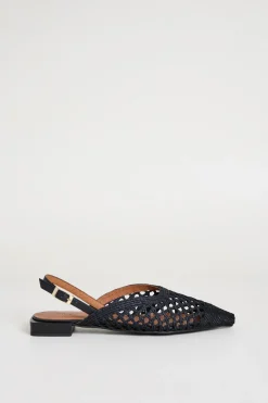 Slingback intrecciate - Nero