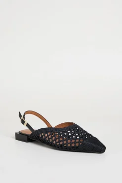 Slingback intrecciate - Nero