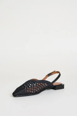 Slingback intrecciate - Nero