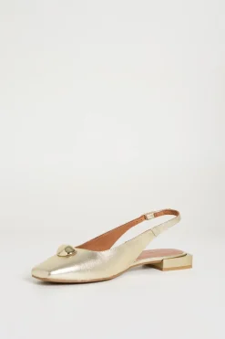 Slingback laminata - Oro