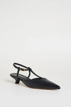 Slingback T-bar - Nero