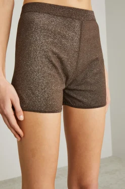 Slip culotte in viscosa - Marrone