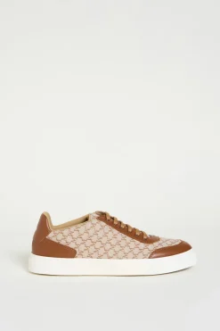 Sneaker in jacquard - Beige Marrone