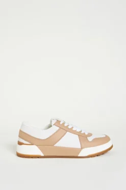 Sneaker in pelle - Cammello Bianco