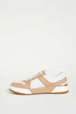 Sneaker in pelle - Cammello Bianco