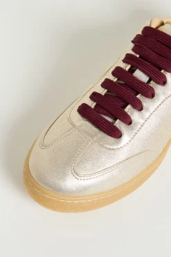 Sneakers in nappa laminata - Oro