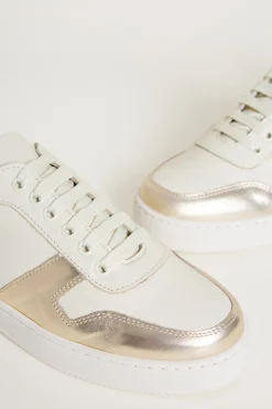 Sneakers in pelle - Bianco Argento