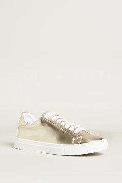 Sneakers in pelle laminata - Oro