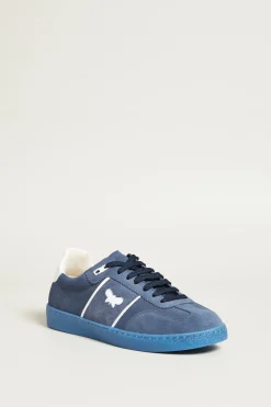 Sneakers in pelle scamosciata - Blu