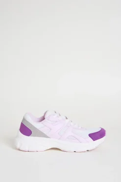 Sneakers in tessuto tecnico a rete - Lilla