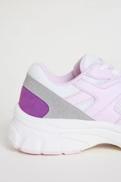 Sneakers in tessuto tecnico a rete - Lilla