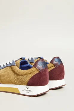 Sneakers in tessuto tecnico - Senape Bordeaux