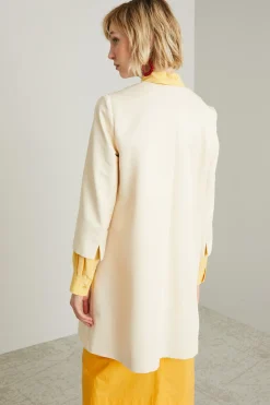 Soprabito in faille di misto cotone - Crema