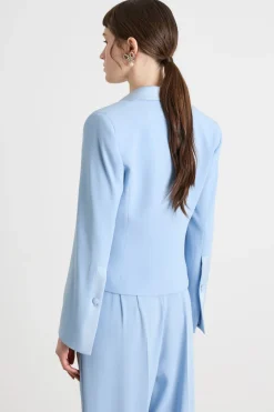 Spencer in cady crepe - Azzurro