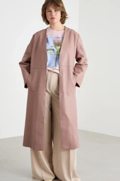 Spolverino con cintura - Rosa