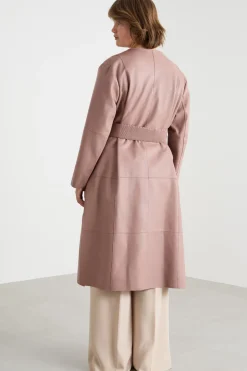 Spolverino con cintura - Rosa