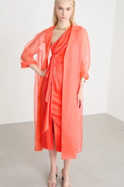 Spolverino in organza - Arancione