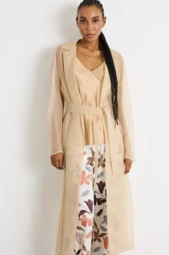 Spolverino in organza - Beige