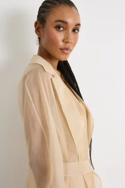Spolverino in organza - Beige