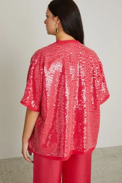 Spolverino in paillettes - Corallo