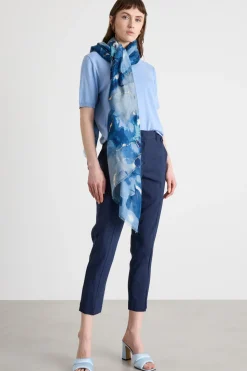 Stola con fantasia - Blu