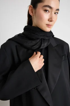 Stola con strass - Nero