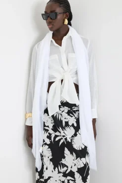 Stola crepe leggera - Bianco