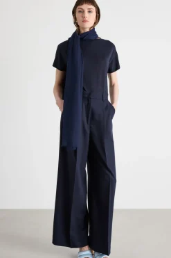 Stola crepe leggera - Blu
