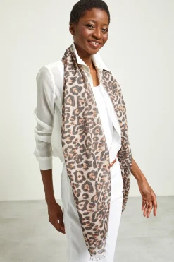 Stola in garza di viscosa - Beige Marrone
