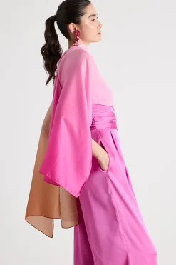 Stola in tessuto fluido - Fuxia